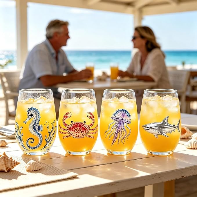 Artisan Blue Octopus Glassware Handmade 3D Ocean Decor Gift - Image 6