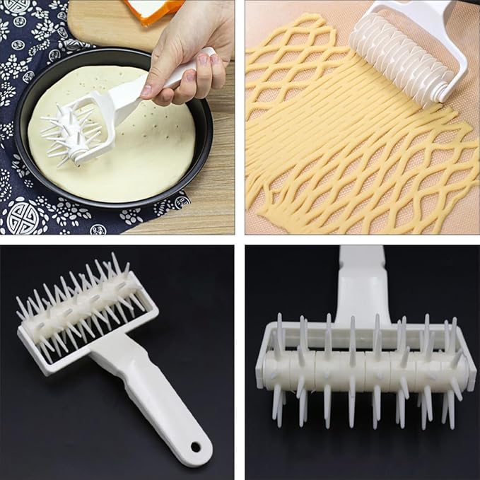 VOSAREA 2pcs Practical Pizza Roller Pin for Kitchen Baking Easy to Use Pizza Dough Tool Sturdy Pp Material and Dough Puncher for Pastry Preparation - Image 4
