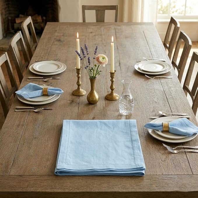 Urban Villa Table Runner Cotton Heavier Quality 14x72 SkyBlue - Image 3
