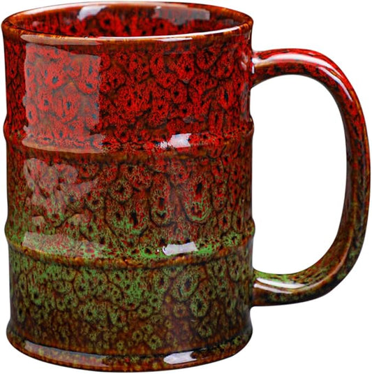 Coffee Mug,20 Oz Coffee Cups Ceramic Tea Cup Large Coffee Mug for Office and Home - Dishwasher and Microwave Safe Novelty Coffee Mug(1,Red and Green) by LGQ