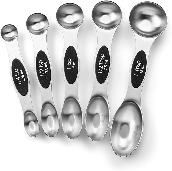Spring Chef Magnetic Measuring Cups & Spoons Set of 9, Patented, Black | Stackable Stainless Steel Measuring Cups & Heavy Duty Metal Measuring Spoons with Levelers for Dry & Liquid Ingredients - Image 9
