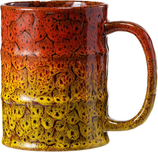 Coffee Mug,20 Oz Coffee Cups Ceramic Tea Cup Large Coffee Mug for Office and Home - Dishwasher and Microwave Safe Novelty Coffee Mug(1,Brown and Yellow) by LGQ