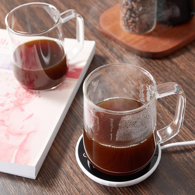 Large Glass Coffee Mugs, 24 oz Glass Coffee Cups Set of 2, Clear Borosilicate Glass Mugs with Handles for Cappuccino, Tea, Latte, Hot/Cold Beverages, Wine, Americano, Smoothies - Image 5