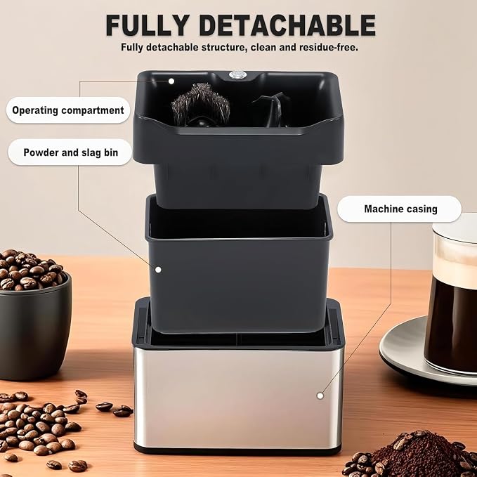 Electric Espresso Knock Box, Automatic Portafilter Cleaner for Espresso and Coffee Puck, Essential Accessories for Home or Commercial Coffee Bar - Image 7