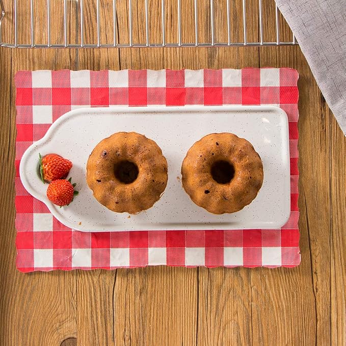 Webake 4 Inch Mini Fluted Tube Pans Nonstick Bakeware Set of 4, Angel Food Cake, Kugelhopf, Brownie - Image 5