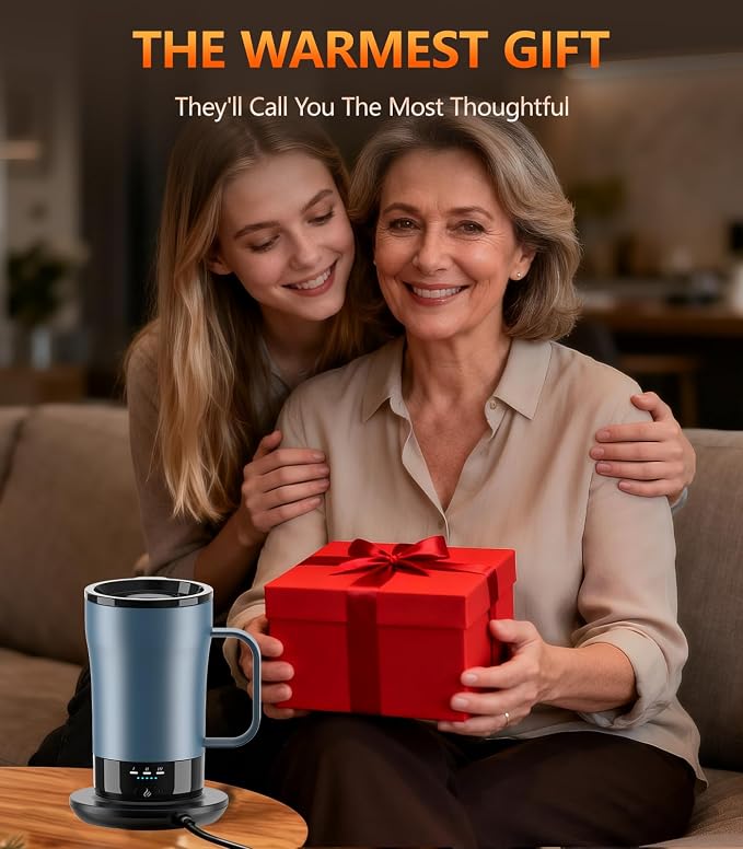 Self-Heating Coffee Mug, 14oz Heated Coffee Mug - Rechargeable Temperature Control Coffee Mug Keep Coffee Hot, Smart Mug Great Gift for Coffee Lovers & Slow Sippers - Image 7