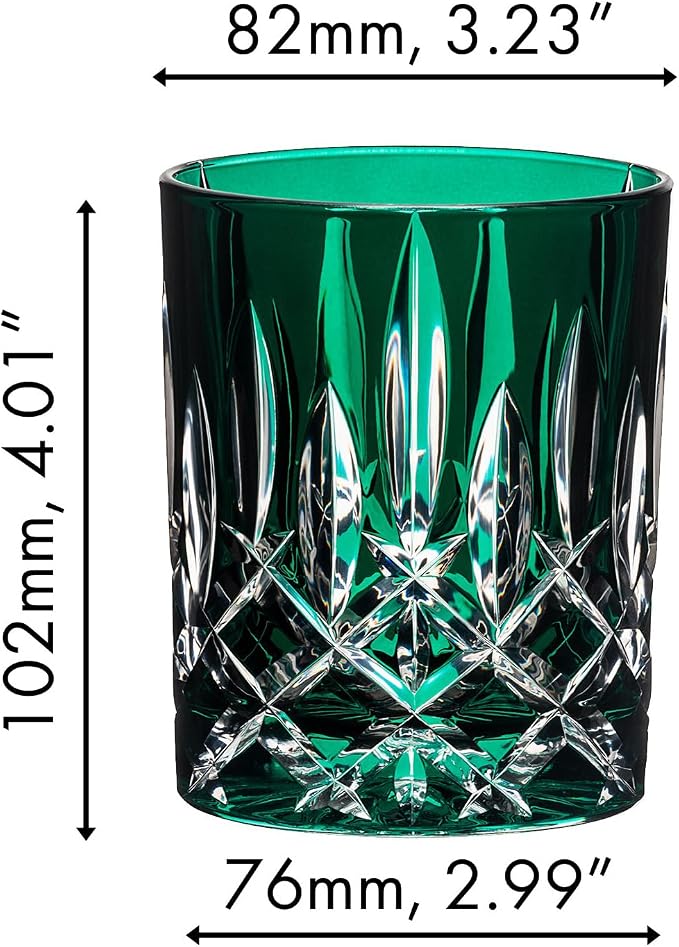 RIEDEL Laudon Tumbler, Dark Green Crystal Glass, Single Pack, Machine Made - Image 3