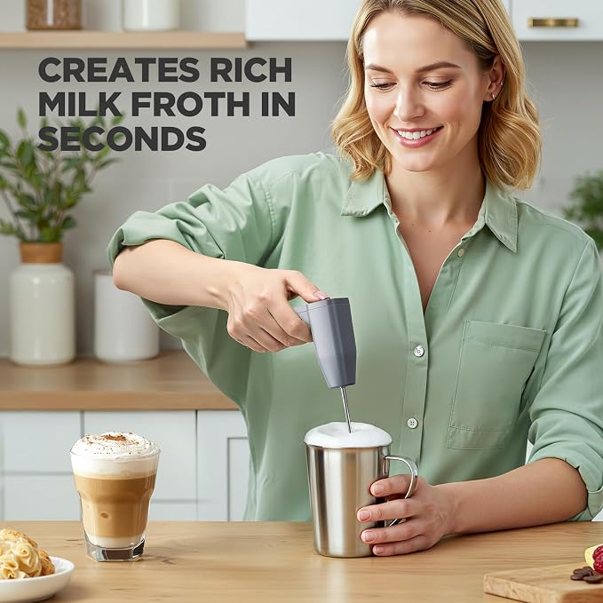 Tastyle Single Serve Coffee Maker with Built-in Detachable Milk Frother | For K Cups & Grounds, 40oz Removable Water Tank, 6 Brew Sizes, 2 Drip Trays, BPA Free, Fits 7.3" Travel Mug, K330MF, Gray - Image 7