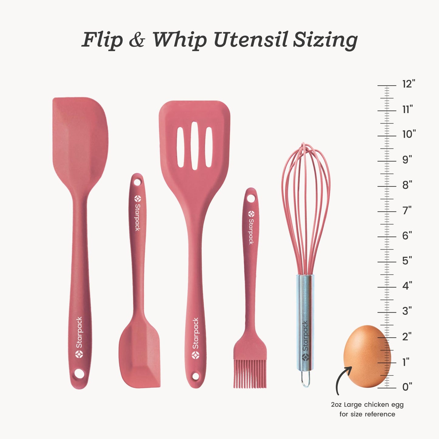 Premium Silicone Baking Utensil Set 5 Piece Heat Resistant Kitchen Tools 10 Inch Green