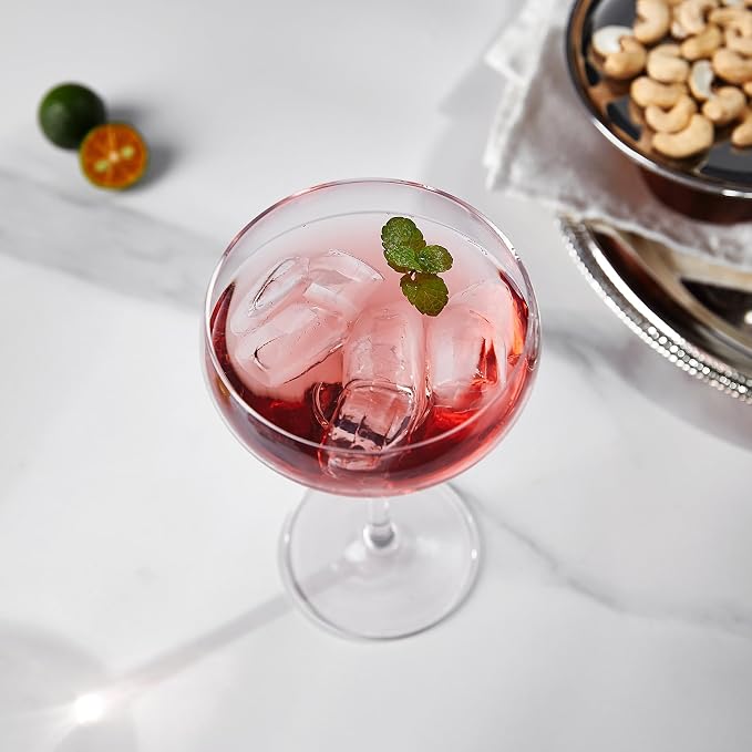 Royalrose Premium Delight 10.8 oz Martini Glasses Set of 4 (Coupe Glasses) | Cocktail Glasses for Wine, Mixed Drinks, Sparkling Water, Elegant Drinkware for Entertaining or Daily Use - Image 4