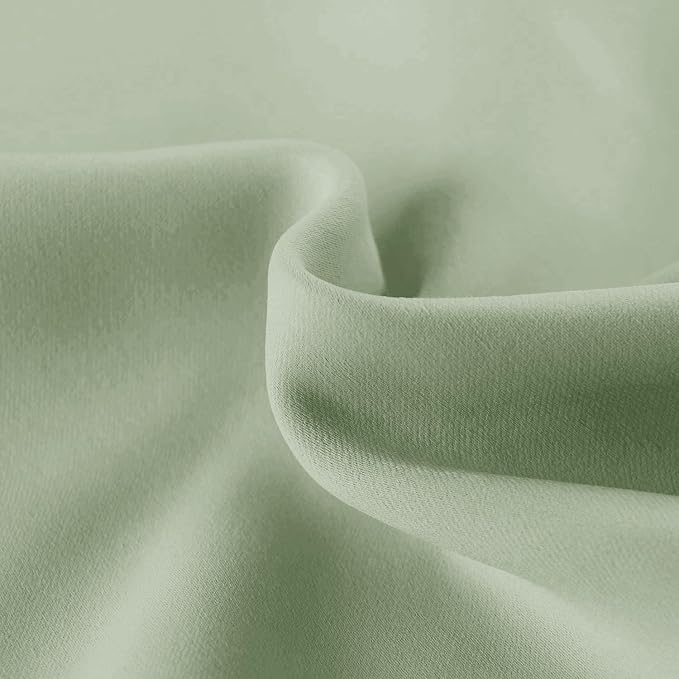 Hiasan Valance Curtains for Kitchen Blackout Thermal Insulated Solid Window Curtain Valance, Seafoam Green, 42 x 12 Inches, 1 Panel - Image 4