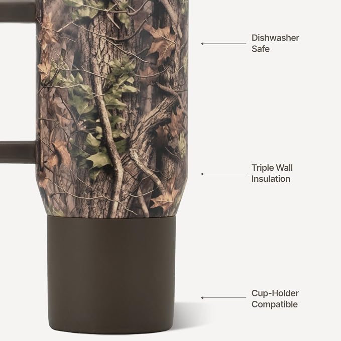 HydroJug Coffee Traveler 20oz Ceramic-Lined Mug with Handle, Woodland - Image 4