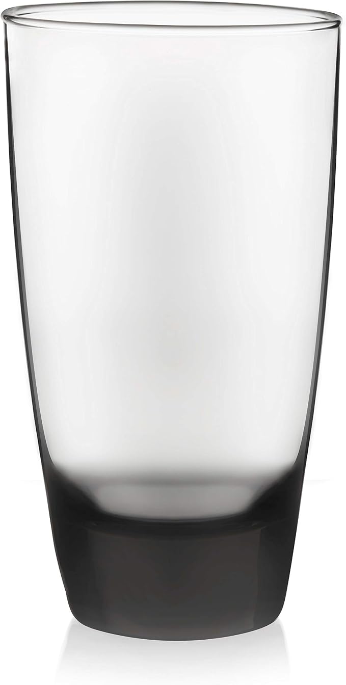 Libbey Classic Tumbler & Rocks Drinking Glasses Set of 16, Clear Glass Cups | 18 oz and 13 oz Capacities for Water, Soda, Cocktails, and More with Smoke-Tinted Bases and Dishwasher-Safe Cleanup - Image 9
