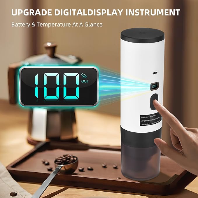 Portable Electric Espresso Machine, 3 in 1 Electric Coffee Maker Travel Coffee Maker for Camping Car Coffee Maker Small Coffee Maker Espresso Maker for RV Hiking Office Travel Car - Image 4