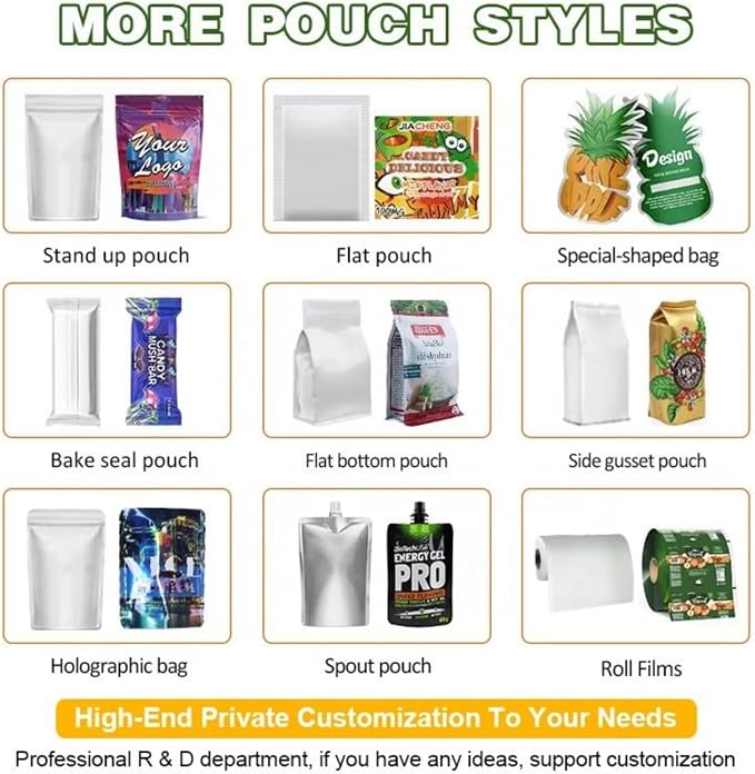 1000 Pcs Custom Print Aluminium Foil Bags(Min Order 1000 Pcs),Smell Proof Pouch for Business Packaging,Resealable Stand Up Zipper Bag for Food Storage,Pet,Dried Food,Snack(Exclude Shipping Fee） - Image 9