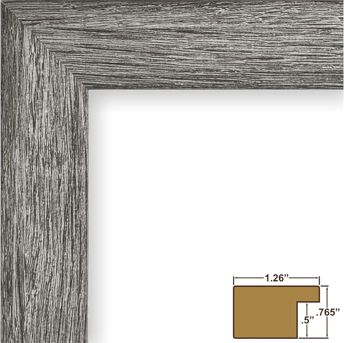 Craig Frames 12x16 Gray Picture Frame, Wall Decor for Art and Photos | Ready to hang with a protective glass front, made in the USA for a gallery display - Image 2