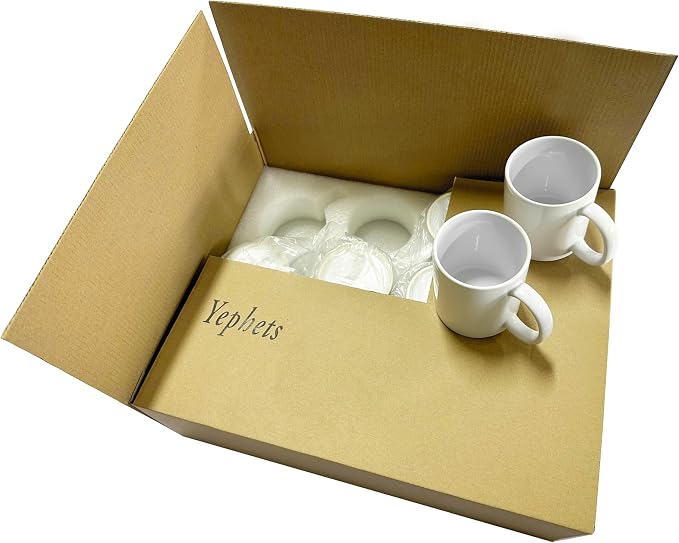 Sublimation Mugs, 12Pcs Coffee Mugs Blank White Ceramic Coffee Mug Set Sublimation Cups 11 oz Christmas Coffee Mug for Hot Chocolate Latte Tea Milk DIY Products - Image 8