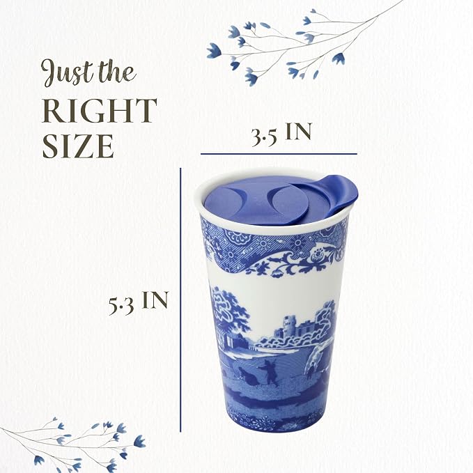 Spode Blue Italian 8oz Travel Mug - Image 8