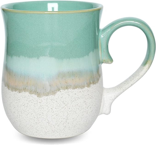 Bosmarlin Large Ceramic Coffee Mug, 20 Oz, Big Tea Cup for Office and Home, Dishwasher and Microwave Safe(20 Oz, Mint Green) by Bosmarlin