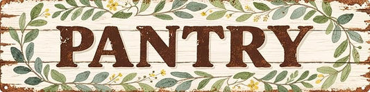 Rustic Aluminum Pantry Vintage Kitchen Metal Plaque Food Storage Organizational Wall Decor Gift by Unknown