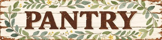 Rustic Aluminum Pantry Vintage Kitchen Metal Plaque Food Storage Organizational Wall Decor Gift by Unknown
