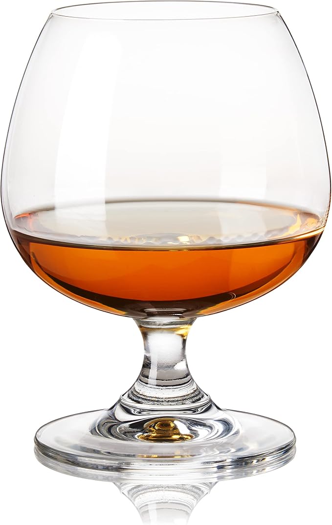 True Brandy Bourbon Whiskey Cognac Scotch Drinking Glasses, Superb Lead-Free Crystal Snifter Glass for Cocktail Party Dishwasher Safe, 14 oz, Set of 4 - Image 7
