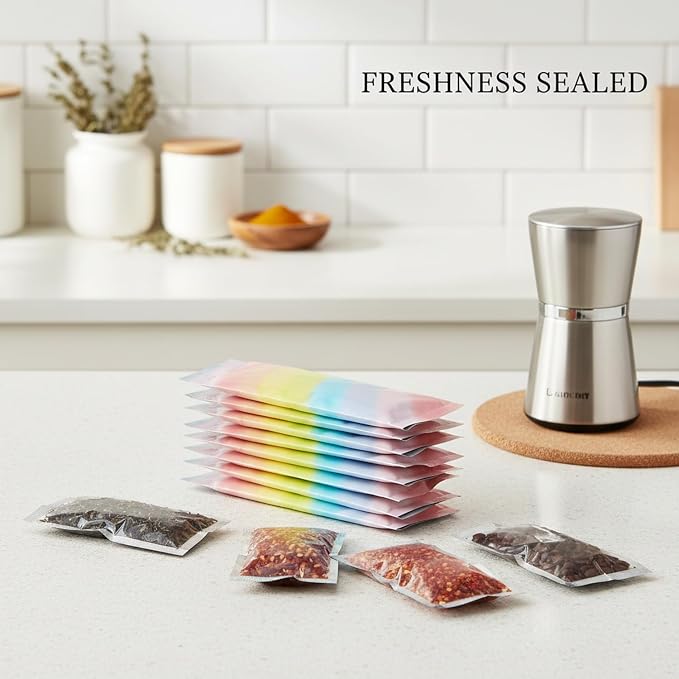 Pantry & Craft Organization: Multicolor Aluminum Foil Center Seal Bags for Dry Item Storage, Opaque Pouches (100 Count) - Image 2