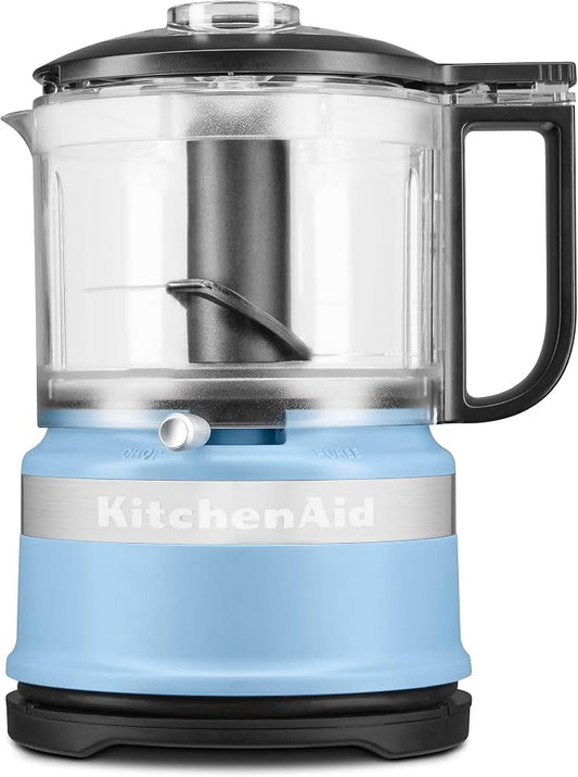 KitchenAid 3.5 Cup Food Chopper KFC3516VB, Blue Velvet | Dishwasher-safe Work Bowl, Stainless Steel Multi-Purpose Blade, 2 Speeds Plus Pulse, Easy Cord Wrap by Unknown