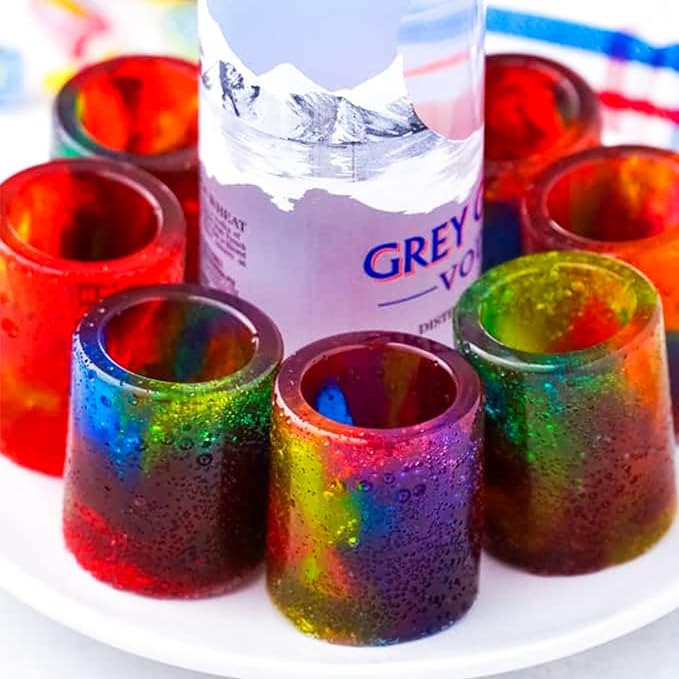 Shot Glass Silicone Molds 9-Cavity Round, Silicone Baking Set For Chocolate, Candy,Ice Cube Trays for Freezer Green