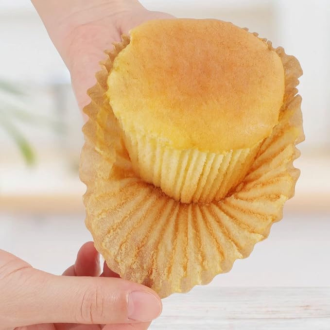 Caperci Jumbo Cupcake Liners Natural Muffin Baking Cups 300-Count, No Smell, Food Grade, Upgraded Grease-Proof Paper (Natural) - Image 7