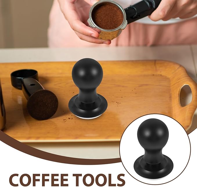Adjustable Espresso Coffee Tamper with Built Spring for Even Coffee Ground Distribution Reusable Metal Pressing Tool for Consistent Extraction Espresso Machines
