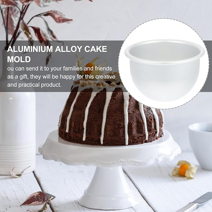 Creative Semi-sphere Cake Mold Deep round Baking Pan for Doll Princess Cake Making, Food-grade Aluminum Oven Mold for Home Baking - Image 5