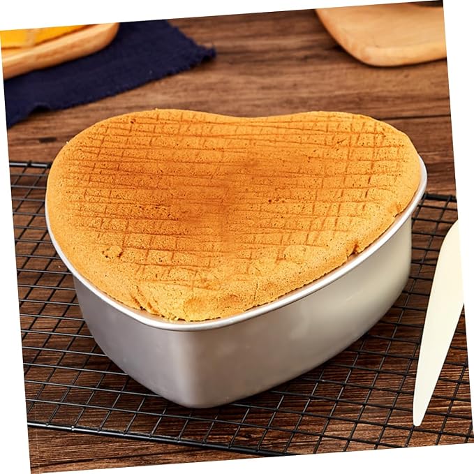 2pcs Heart Shaped Cake Pan Detachable Bottom Baking Molds for Homemade Cakes Aluminum Alloy Baking Trays for Birthdays and Special Occasions - Image 9