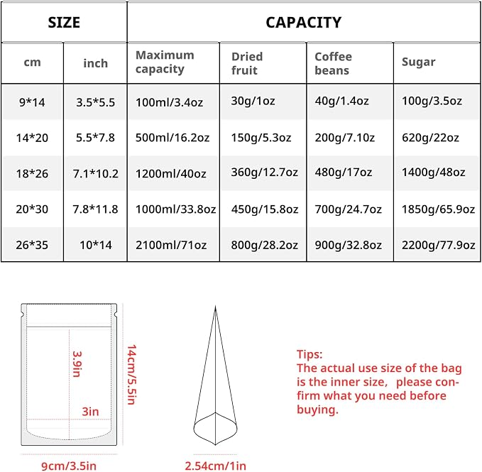 50PCS 8"X12" Kraft Paper Bags with Window,Reusable White Stand Up Pouches for Food Storage,Resealable Zipper Lock Packaging Bags for Small Business&Personal,Candy,Cookie,Snacks,Tea,Coffee - Image 2