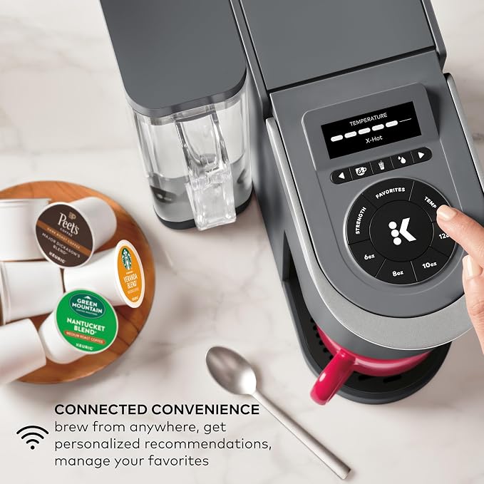 Keurig K-Supreme SMART Single Serve Coffee Maker With Wifi Compatibility, 4 Brew Sizes, And 66oz Removable Reservoir, Compatible with Alexa, Gray - Image 5