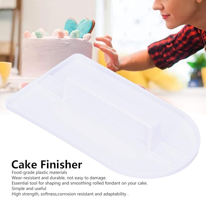 2PCS Fondant Smoother, Fondant Smoothing Tool Icing Scraper Paddle Tool with Handle for Cake Decoration Sculpting and Modeling