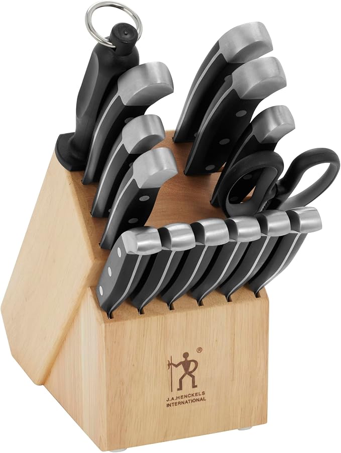 Henckels Statement 15-Pc Knife Block Set, Razor-Sharp, German Engineered | Informed by 100+ Years of Mastery. Dishwasher safe, Comfortable Grip Ideal for Everyday Cooking. High Quality Stainless Steel - Image 5