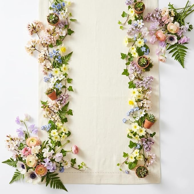 Urban Villa Table Runner Cotton Heavier Quality 14x72 Ivory - Image 3