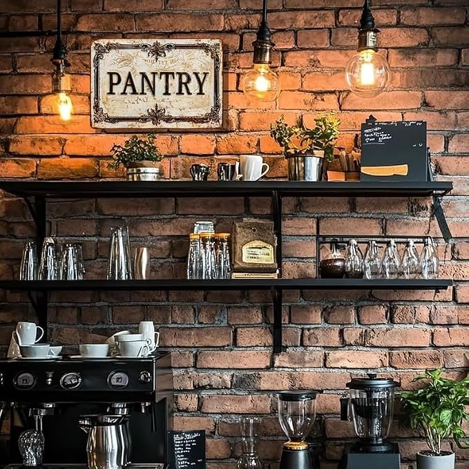 Vintage Retro PANTRY Metal Sign 8x12 Inch Aluminum Distressed Ornate Border Wall Decor for Home Pantry Kitchen Cafe Garage - Image 6