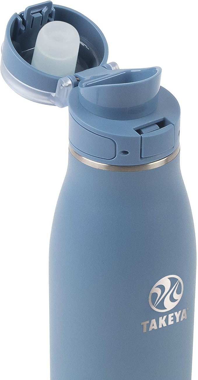 Takeya Traveler Stainless Steel Travel Coffee Mug with Flip-Lock Lid (17 oz, Bluestone)- Leakproof Insulated Mug for Coffee & Tea - Image 2