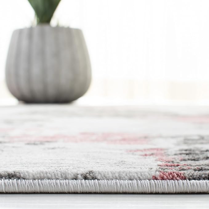 SAFAVIEH Craft Collection X-Large Area Rug - 12' x 15', Grey & Pink, Modern Abstract Design, Non-Shedding & Easy Care, Ideal for High Traffic Areas in Living Room, Bedroom (CFT820U) - Image 3