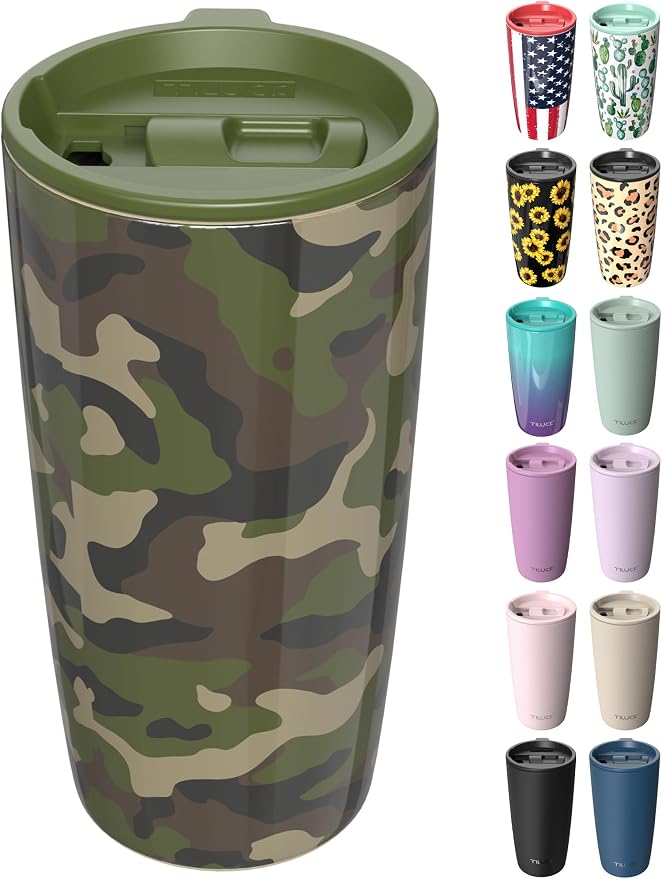 TILUCK 20 oz Insulated Coffee Tumbler with BPA-Free Lid | Travel Coffee Mug, Dishwasher Safe, Cup Holder Friendly, Double-Wall Vacuum Insulation for Hot & Cold Drinks, Camouflage by TILUCKBringsGoodLuck