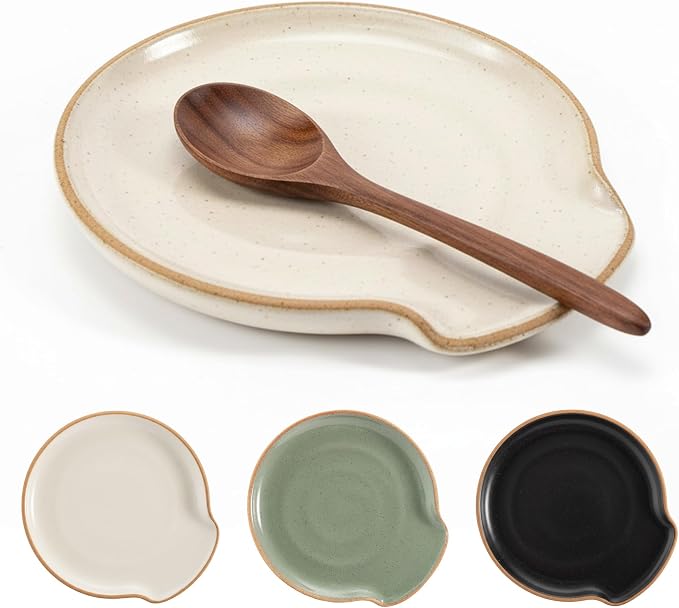 Beautiful Ceramic Spoon Rest for Stove Top - Perfectly Sized Spoon Holder for Your Kitchen Countertop - Easy to Clean and Dishwasher Safe, Perfect Addition to Any Kitchen Counter for Everyday Cooking - Image 9