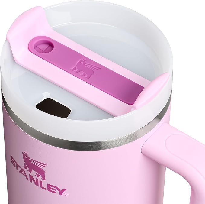 STANLEY Quencher H2.0 Flow State Tumbler, 40 oz, Cherry Blossom | Handle and Straw | 3-Position Lid | Cup Holder Compatible for Travel | Insulated Stainless Steel Cup | BPA-Free - Image 2