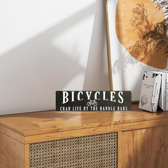 Bicycle Sign Vintage Metal Sign Retro Store Decoration 4×16 Inches Gifts For Dad’S Garage Gifts For Father’S Day - Image 9