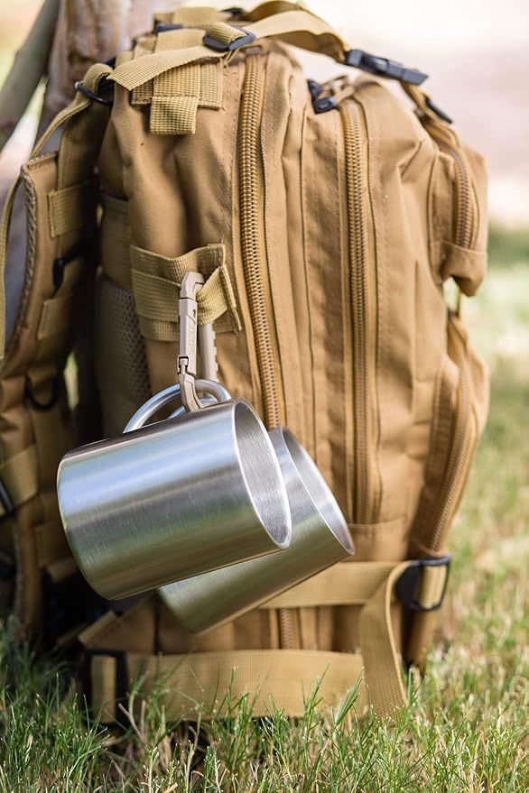 Stainless Steel Coffee Mugs – 15 oz Double Wall Stainless Steel Mugs with Handle, Metal Coffee Cups for Tea, Insulated Mug Set of 2 – BPA Free, Durable, Unbreakable Metal Coffee Mugs for Camping - Image 5