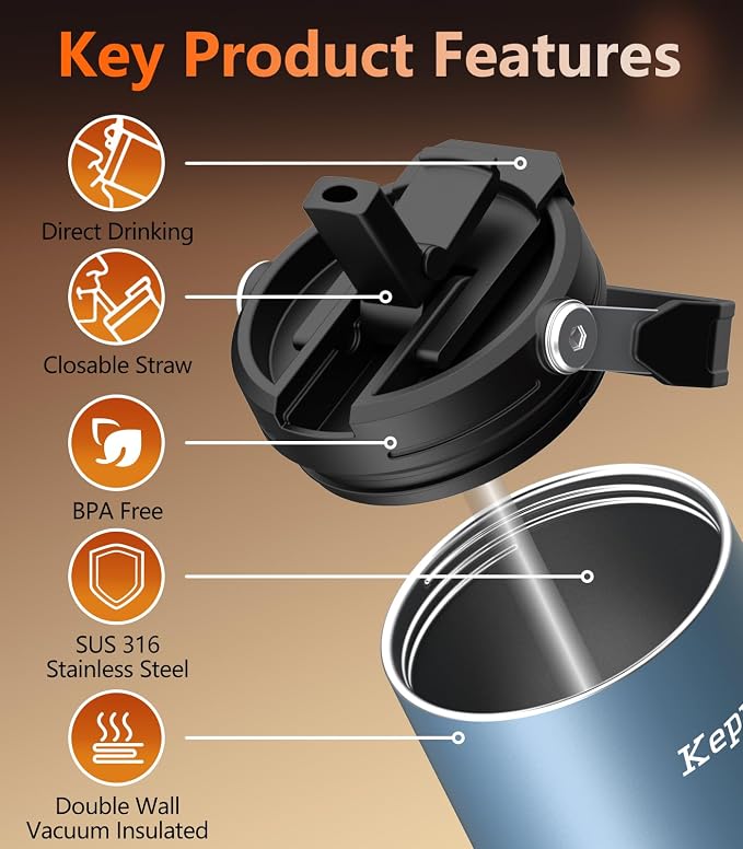 Kepwam Heated Coffee Mug Rechargeable T3, 20oz Self-Heating Travel Mug for Coffee with 1℉ Precise Temperature Control & App, Portable Cup Warmer for Outdoor & Car (Fits Cup Holders) - Image 6