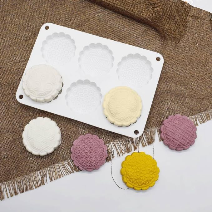 Silicone Mold for Cake DIY Baking Chocolate Eco-Friendly Cake Mold Candy Chocolate Cake Mould Baking DIY Kitchen Accessiories (Mooncake M_8.52 X5.8 X0.84 inch) - Image 3