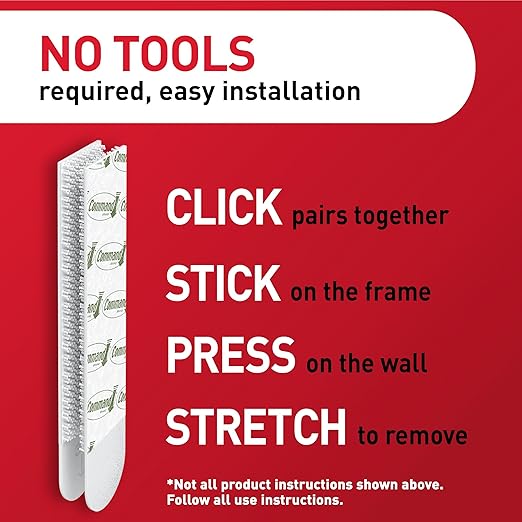 Command 10 lb Medium Picture Hanging Strips 16 Pairs (32 Command Strips), Damage-Free Hanging Picture Hangers, No Tools Wall Hanger for Christmas Decorations