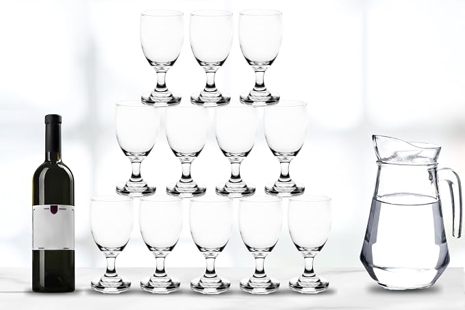 Water Glasses Set of 12 – 10 Ounce Modern Cocktail Goblets, Perfect Drinking Glasses for Wine, Cocktails and More – Elegant Glassware for Parties and Daily Use - Image 5